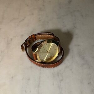 Michael Kors Brown Leather watch.
